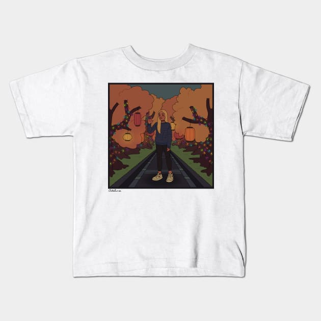 Paper Lanterns Kids T-Shirt by greenishsapphire